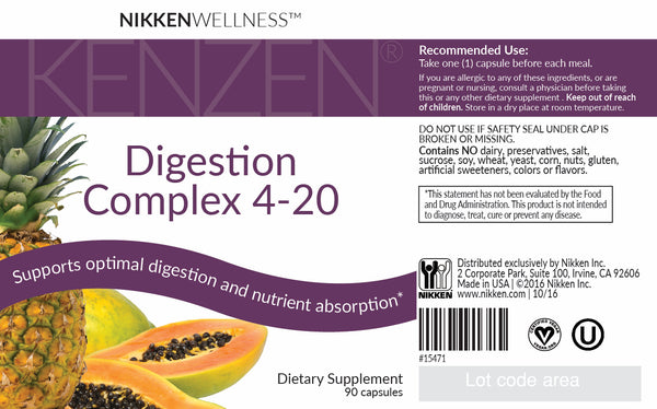 Nikken Kenzen® Digestion Complex 4-20 - myvnikenaxoffice.com