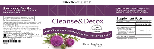 Nikken 16008	Kenzen Cleanse & Detox - US - myvnikenaxoffice.com