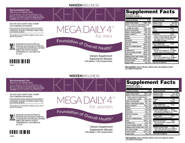 Nikken Kenzen® Mega Daily 4® Men - Women - myvnikenaxoffice.com